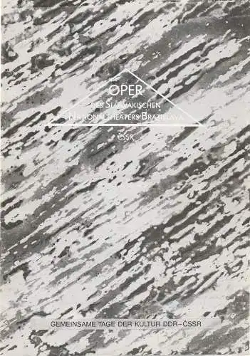 Künstler Agentur der DDR, Wolfgang Lange, Wolfgang Gebhardt: Programmheft L. Janacek JENUFA / G. Verdi EIN Maskenball Dtsch.Staatsoper 1988. 