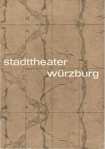 Stadttheater Würzburg, Herbert Decker, Hermann Koch, Wolf-Dieter Wild, E. Hahn ( Szenenfotos ): Programmheft John Steinbeck VON MÄUSEN UND MENSCHEN Stadttheater Würzburg 1968. 
