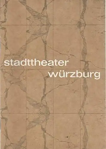 Stadttheater Würzburg, Herbert Decker, Hermann Koch, Wolf-Dieter Wild, E. Hahn ( Szenenfotos ): Programmheft  W. Shakespeare DER KAUFMANN VON VENEDIG Stadttheater Würzburg 1968. 