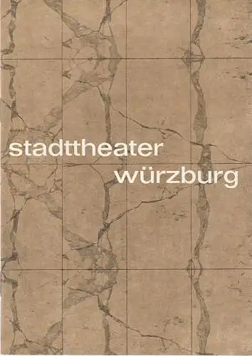 Stadttheater Würzburg, Herbert Decker, Hermann Koch, Wolf-Dieter Wild, E. Hahn ( Szenenfotos ): Programmheft Johann Strauß DIE FLEDERMAUS Stadttheater Würzburg 1968. 