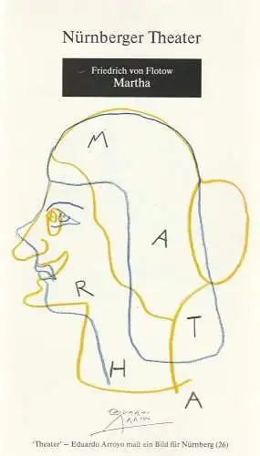 Städtische Bühnen Nürnberg, Burkhard Mauer, Axel Emmerling: Programmheft Friedrich von Flotow MARTHA 5. Mai 1987.