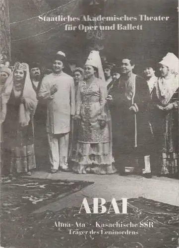 Künstler-Agentur der DDR, Sigrid Neef, Rainer Kupfer: Programmheft STAATLICHES AKADEMISCHES THEATER FÜR OPER UND BALLETT September / Oktober 1986. 