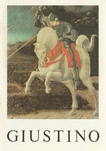 Komische Oper Berlin, Hans-Jochen Genzel, Dietrich Kaufmann: Programmheft Georg Friedich Händel GIUSTINO Komische Oper Berlin 1987. 