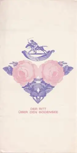 Städtische Bühnen Nürnberg, Rudolf Sparing, Rainer Lindau, Friedl Ulrich ( Probenfotos ): Programmheft  Peter Handke DER RITT ÜBER DEN BODENSEE  Kammerspiele Spielzeit 1971 / 72. 