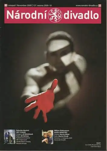 Nationaltheater Prag: Narodni divadlo 3 Listopad / November 2009 127. sezona 2009 - 10. 
