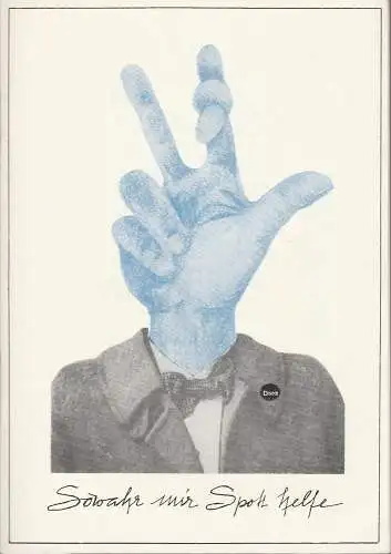 Distel Das Berliner Kabarett, Otto Stark, Kurt Zimmermann, Helmut Merten, DDR - Kabarett: Programmheft So wahr mir Spott helfe. Premiere 27./28. November 1976. 