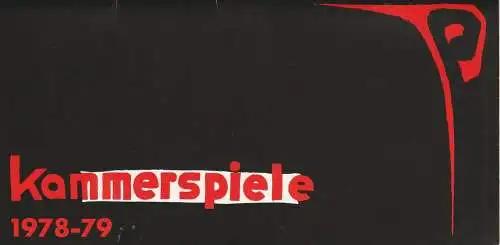 Münchner Kammerspiele: Programmheft Spielplan Kammerspiele Spielzeit 1978 - 79. 