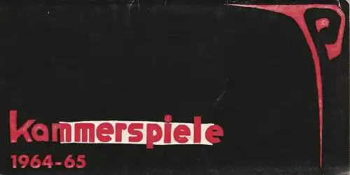Münchner Kammerspiele: Programmheft Spielplan Kammerspiele Spielzeit 1964 - 65. 