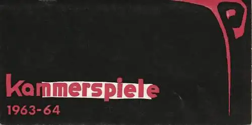 Münchner Kammerspiele: Programmheft Spielplan Kammerspiele Spielzeit 1963 - 64. 