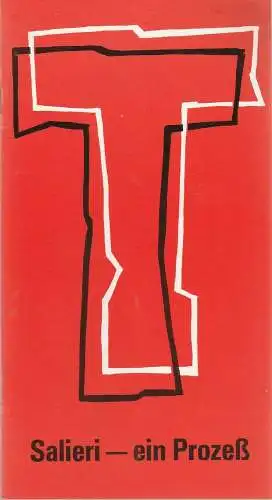 Stadttheater Würzburg, Joachim von Groeling, Norbert Kleine-Borgmann: Programmheft Hans Ungar SALIERI - EIN PROZEß Stadttheater Würzburg 1982. 