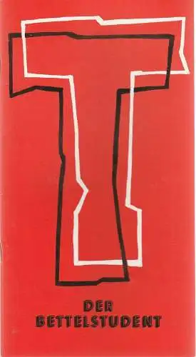 Stadttheater Würzburg, Joachim von Groeling, Norbert Kleine-Borgmann: Programmheft Carl Millöcker DER BETTELSTUDENT Stadttheater Würzburg 1982. 