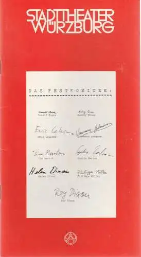 Stadttheater Würzburg, Joachim von Groeling, Norbert Kleine-Borgmann: Programmheft Alan Ayckbourn DAS FESTKOMITEE Schauspiel Premiere 30. Mai 1981 Spielzeit 1980 / 81 Heft 15. 