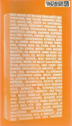 Stadttheater Würzburg, Joachim von Groeling: Programmheft Stadttheater Würzburg 1978 / 1979 Spielzeitheft. 
