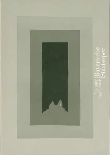 Bayerische Staatsoper, Peter Jonas, Hanspeter Krellmann, Anette Unger, Susanne Dunstmair, Krista Thiele: Programmheft Aribert Reimann DAS SCHLOSS Premiere 27. Juli 1995 Nationaltheater Spielzeit 1994 / 95. 