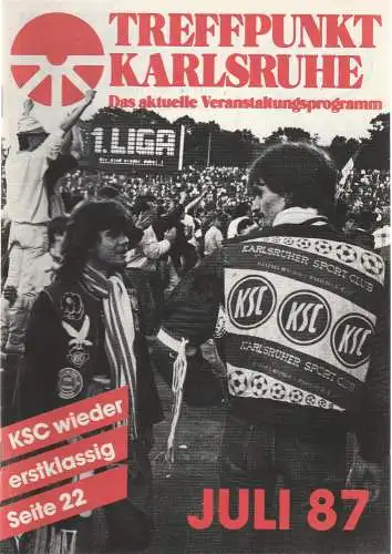 Roland Bonczek, Gerd Schreiber: TREFFPUNKT KARLSRUHE Das aktuelle Veranstaltungsprogramm JUNI 87. 