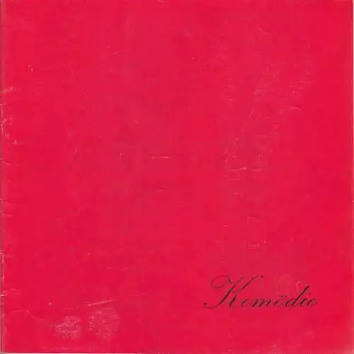 Theater am Kurfürstendamm, Direktion Wölffer, Brigitte Wölffer-Wenkel: Programmheft Beth / Cooper DER NEUROSEN-KAVALIER Spielzeit 1987 / 88. 