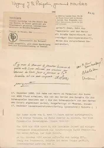 Theater im Palast, Vera Oelschlegel, Manfred Haacke: Programmheft Michael Bulgakow VERSCHWÖRUNG DER HEUCHLER ( Moliere ) Premiere 9. März 1982. 