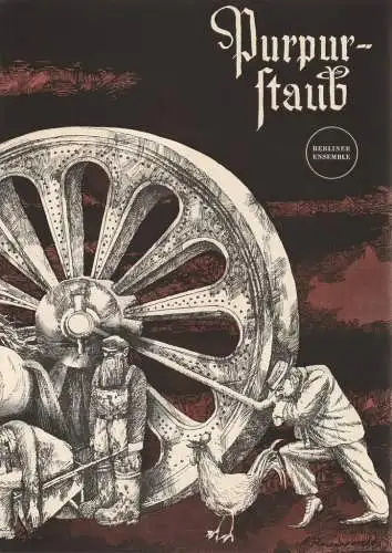 Berliner Ensemble: Werbeflyer Sean O'Casey PURPURSTAUB Berliner Ensemble 1965.