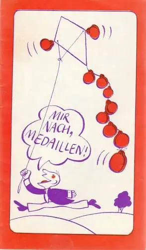 DISTEL Das Berliner Kabarett am Bahnhof Friedrichstraße, Otto Stark, Inge Ristock, Manfred Bofinger: Programmheft MIR NACH, MEDAILLEN DISTEL Das Berliner Kabarett 1972. 