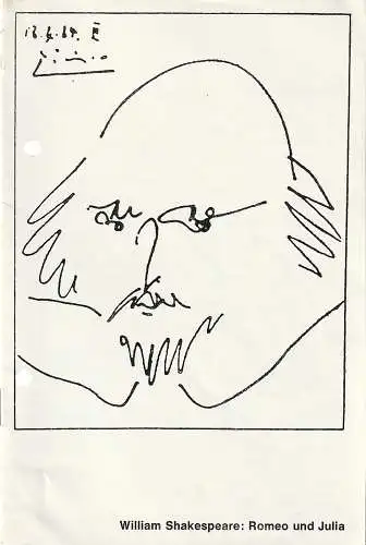 Landesbühne Niedersachsen Nord Wilhelmshaven, Rudolf Stromberg: Programmheft William Shakespeare ROMEO UND JULIA Landesbühne Wilhelmshaven 1968. 