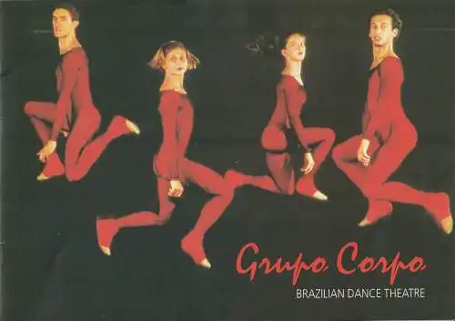 Norddeutsche Konzertdirektion  Melsine Grevesmühl: Programmheft GRUPO CORPO Brazilian Dance Theatre 1999. 
