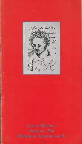 Münchner Kammerspiele, Hans-Reinhard Müller, Hans-Joachim Ruckhäberle. Michael Wachsmann, Oda Sternberg: Programmheft Georg Büchner DANTONS TOD Münchner Kammerspiele 1980. 