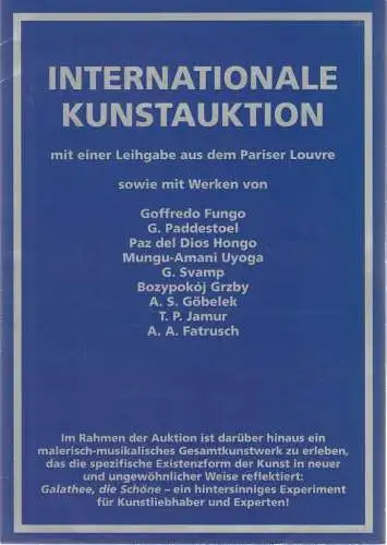 Deutsche Oper Berlin, Götz Friedrich, Angelika Maidowski: Programmheft Franz von Suppe GALATHEE, DIE SCHÖNE 7. Juni 1995 Foyer. 