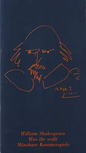 Münchner Kammerspiele, Hans-Reinhard Müller, Michael Wachsmann, Wolfgang Zimmermann: Programmheft Shakespeare: Was Ihr wollt Münchner Kammerspiele 1980. 