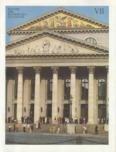 Bayerische Staatsoper, Edgar Baitzel, Karin Heindl-Lau: BLÄTTER DER BAYERISCHEN STAATSOPER Spielzeit 1982 / 83 Heft VII. 