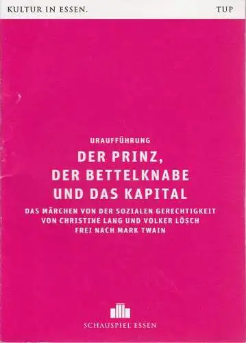 Theater und Philharmonie Essen, Schauspiel Essen, Berger Bergmann, Christian Tombeil, Christine Lang, Vera Ring, Jan Frerichs, Albi Fouche und Martin Kaufhold ( Probenfotos ): Programmheft.. 