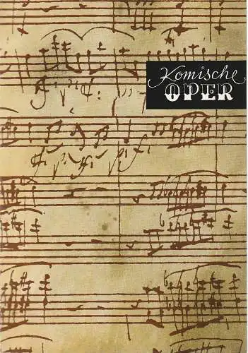 Komische Oper Berlin: Programmheft 3. SINFONIEKONZERT ORCHESTER  KOMISCHE OPER  7. Dezember 1972. 