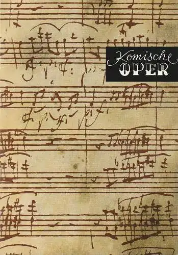 Komische Oper Berlin: Programmheft 4. SINFONIEKONZERT ORCHESTER  KOMISCHE OPER 22. Februar 1973. 