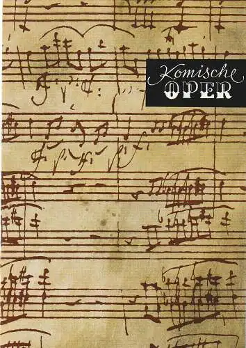 Komische Oper Berlin, Christina Laabs: Programmheft 1. SINFONIEKONZERT ORCHESTER  KOMISCHE OPER 18. Oktober 1973. 