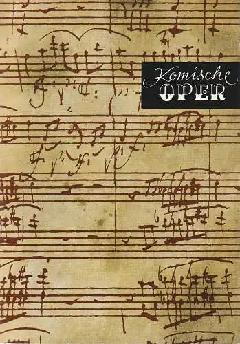 Komische Oper Berlin, Christina Laabs: Programmheft 2. SINFONIEKONZERT ORCHESTER  KOMISCHE OPER 29. Nobember 1973. 