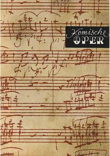 Komische Oper Berlin, Christina Laabs: Programmheft 9. SINFONIEKONZERT ORCHESTER  KOMISCHE OPER 1. Juni 1974. 