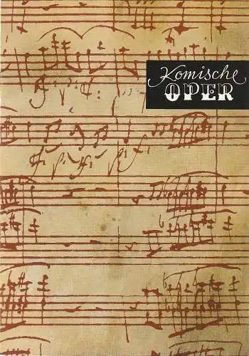 Komische Oper Berlin, Christina Laabs: Programmheft 4. SINFONIEKONZERT DES ORCHESTERS DER  KOMISCHEN OPER 30. Januar 1975 Spielzeit 1974 / 75. 
