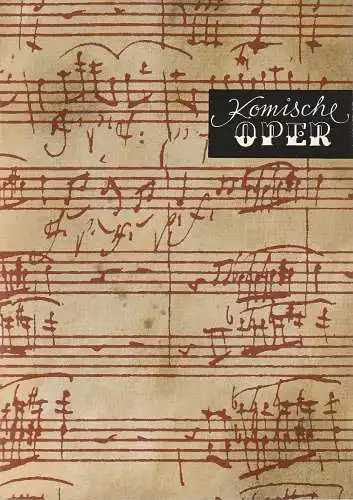Komische Oper Berlin, Christina Laabs: Programmheft 8. SINFONIEKONZERT ORCHESTER  KOMISCHE OPER 10. Mai 1975. 