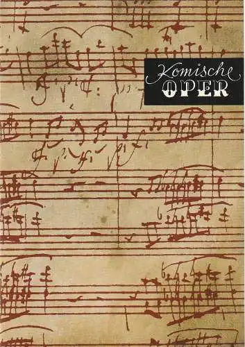 Komische Oper Berlin, Christina Laabs: Programmheft 1. SINFONIEKONZERT DES ORCHESTERS DER  KOMISCHEN OPER 9. Oktober 1975 Spielzeit 1975 / 76   zu den XIX. Berliner Festtagen. 