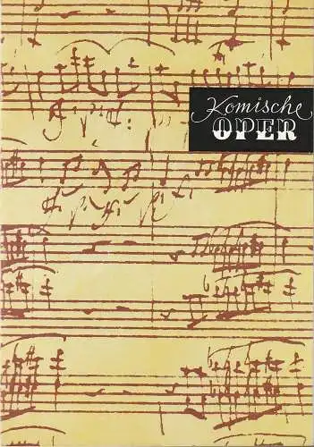 Komische Oper Berlin: Programmheft 4. SINFONIEKONZERT ORCHESTER  KOMISCHE OPER 27. Januar 1977. 