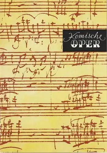 Komische Oper Berlin, Stephan Stompor, Christina Laabs: Programmheft ANTONIO VIVALDI FESTLICHES KONZERT Komische Oper Berlin 1978. 