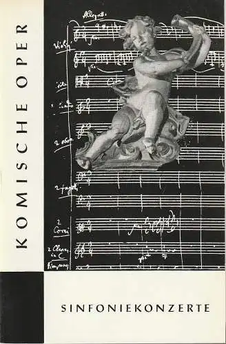 Komische Oper Berlin, Horst Seeger, Martin Vogler, Dietrich Kaufmann: Programmheft 5. SINFONIEKONZERT ORCHESTER  KOMISCHE OPER 27. Februar 1964. 