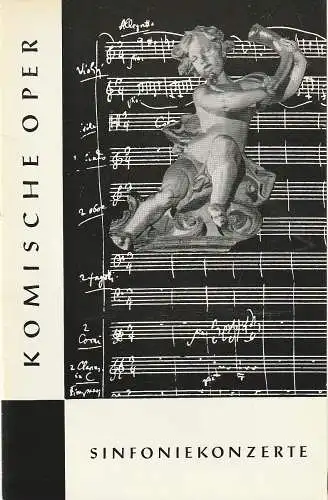 Komische Oper Berlin, Horst Seeger, Martin Vogler, Dietrich Kaufmann: Programmheft 1. SONDERKONZERT DES ORCHESTERS DER  KOMISCHEN OPER 10. September 1964 Spielzeit 1964 / 65. 