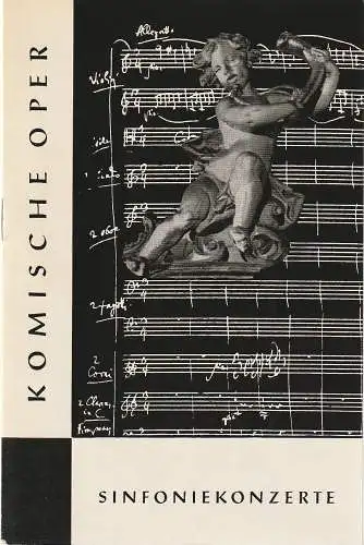 Komische Oper Berlin, Horst Seeger, Martin Vogler: Programmheft 2. SINFONIEKONZERT ORCHESTER  KOMISCHE OPER 4. November 1965. 