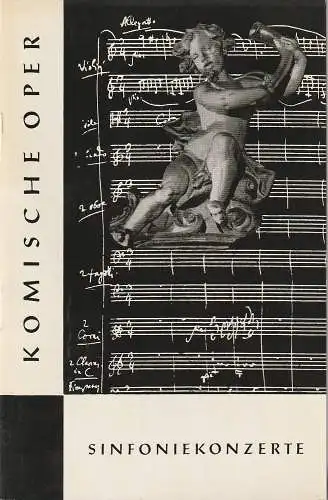 Komische Oper Berlin, Horst Seeger, Martin Vogler: Programmheft 5. SINFONIEKONZERT ORCHESTER  KOMISCHE OPER 17. März 1966. 