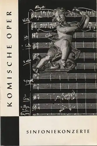 Komische Oper Berlin, Horst Seeger, Martin Vogler: Programmheft 1. SINFONIEKONZERT DES ORCHESTERS DER  KOMISCHEN OPER 29. September 1966 Gastspiel im Metropol-Theater Spielzeit 1966 / 67.