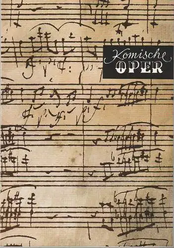 Komische Oper Berlin, Horst Seeger, Martin Vogler: Programmheft 5. SINFONIEKONZERT DES ORCHESTERS DER  KOMISCHEN OPER 16. Februar 1967 Spielzeit 1966 / 67.