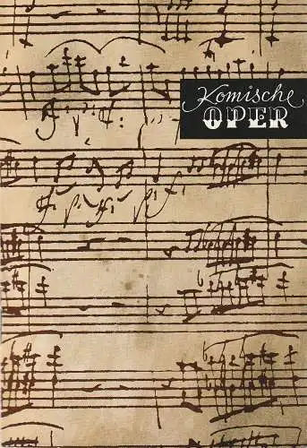 Komische Oper Berlin: Programmheft 6. SINFONIEKONZERT DES ORCHESTERS DER  KOMISCHEN OPER 9. Mail 1968 Spielzeit 1967 / 68. 