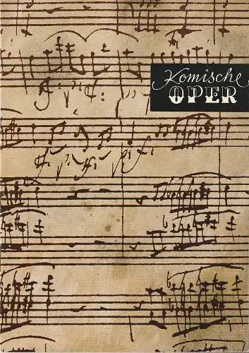 Komische Oper Berlin: Programmheft 3. SINFONIEKONZERT DES ORCHESTERS DER  KOMISCHEN OPER 27. Februar 1969 Spielzeit 1968 / 69  II. Musik-Biennale Berlin 1969. 