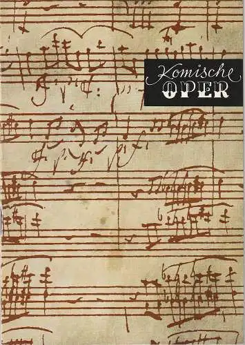 Komische Oper Berlin: Programmheft 6. SINFONIEKONZERT ORCHESTER  KOMISCHE OPER 5. März 1970. 