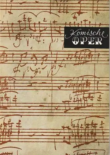 Komische Oper Berlin: Programmheft 7. SINFONIEKONZERT DES ORCHESTERS DER  KOMISCHEN OPER 2. April 1970 Spielzeit 1969 / 70. 